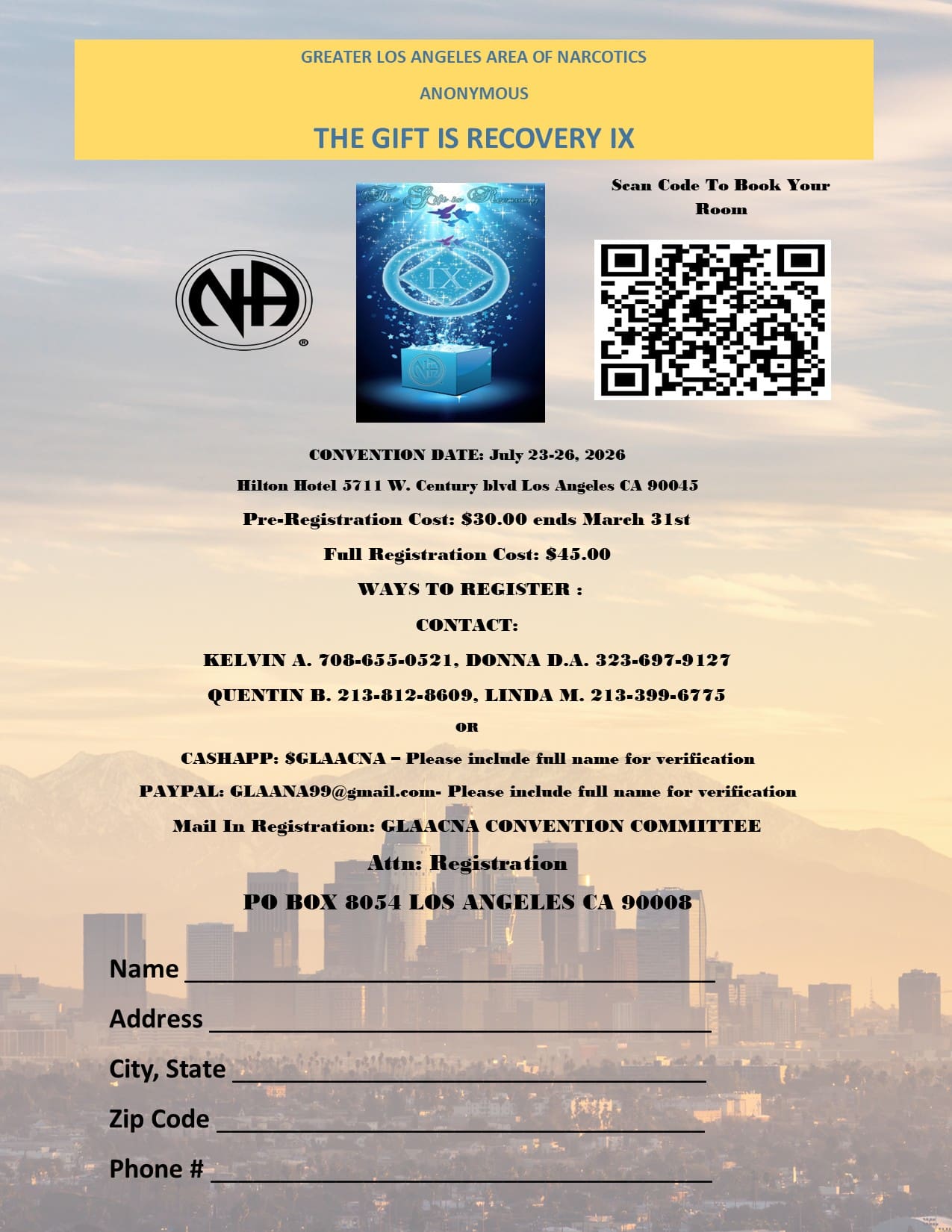 Greater Los Angeles Area Of Narcotics Anonymous Area Convention