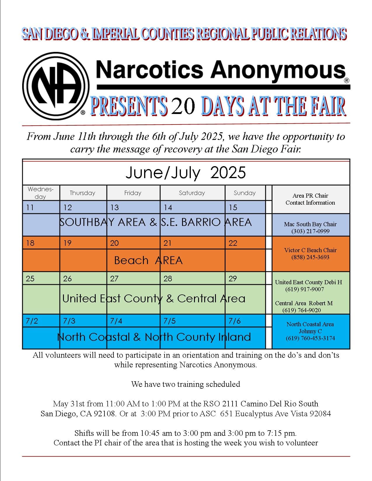 NA 20 days at the fair