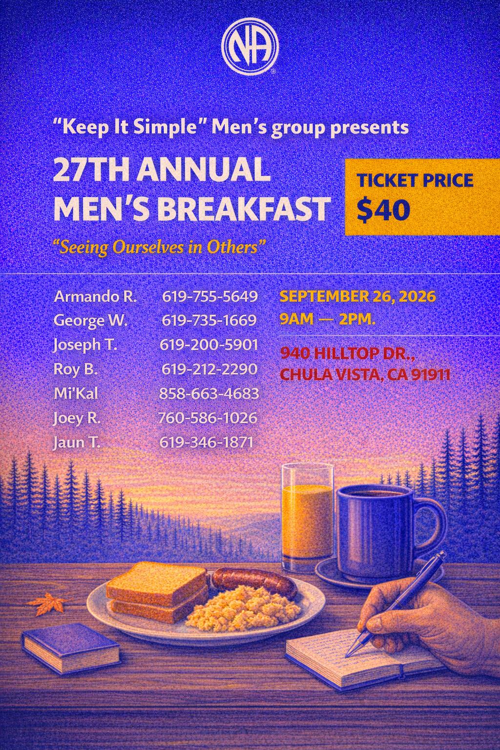 Keep It Simple Men's Breakfast